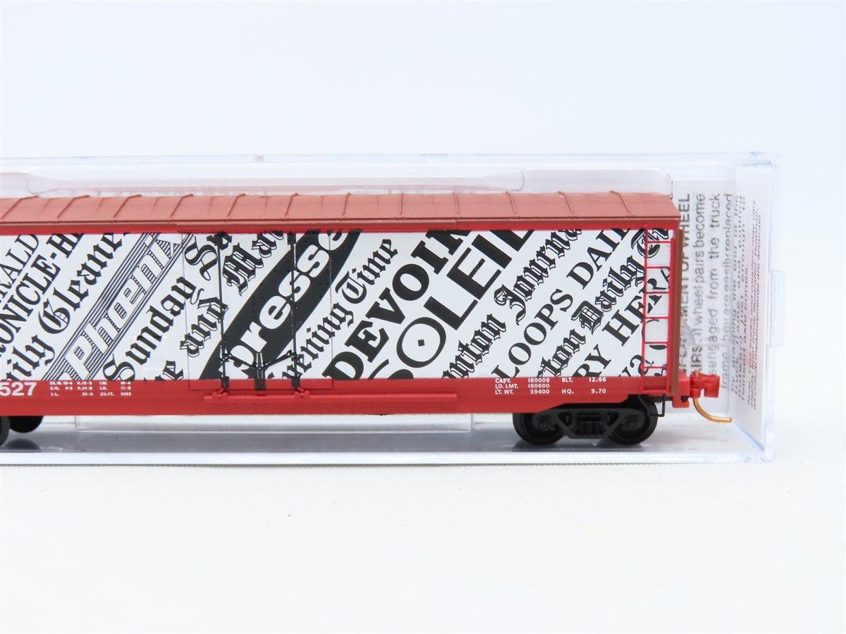 N Scale Micro-Trains MTL #03800460 CN &quot;Newspaper&quot; 50&#39; Plug Door Box Car #401527