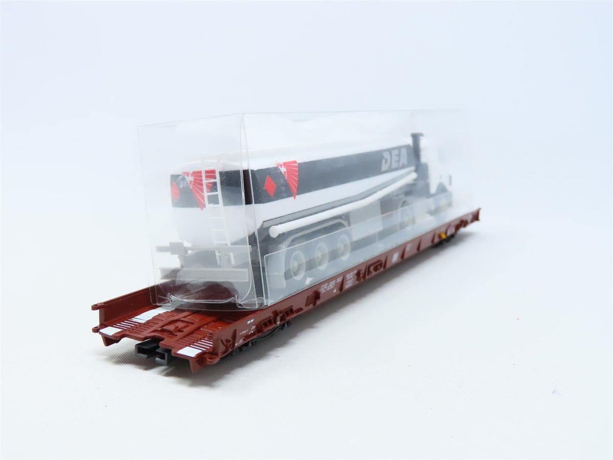 HO Scale Marklin 4841 DB German Flat Car #185-7 w/DEA Tanker Truck Load