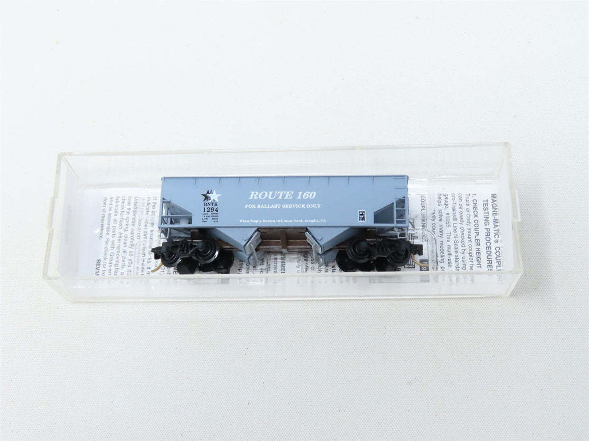 N Scale Micro-Trains MTL Special Run BNTK Route 160 2-Bay Open Hopper #1294