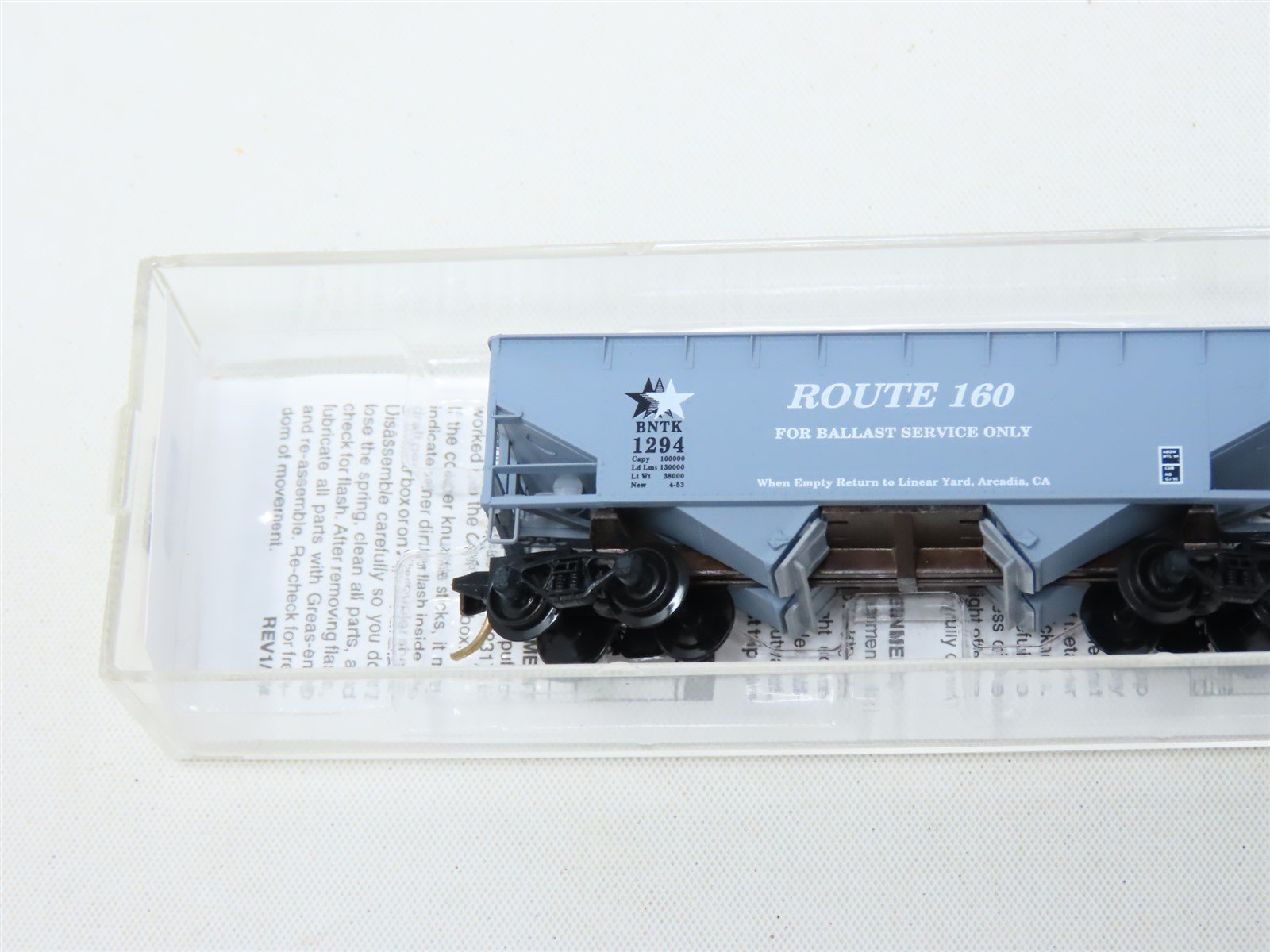 N Scale Micro-Trains MTL Special Run BNTK Route 160 2-Bay Open Hopper #1294