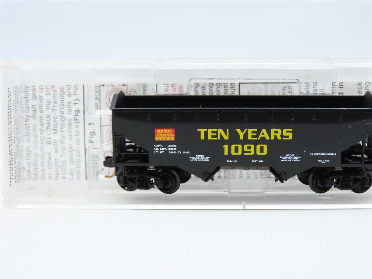 N Scale Micro-Trains MTL #90020 Micro-Trains 10th Anniversary 2-Bay Hopper #1090