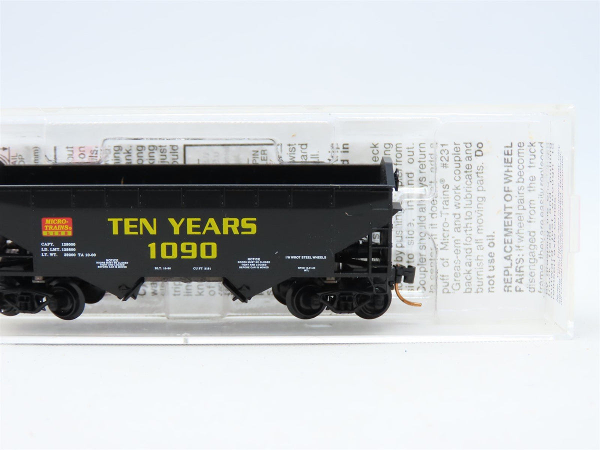 N Scale Micro-Trains MTL #90020 Micro-Trains 10th Anniversary 2-Bay Hopper #1090