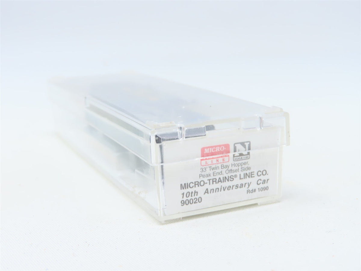 N Scale Micro-Trains MTL #90020 Micro-Trains 10th Anniversary 2-Bay Hopper #1090