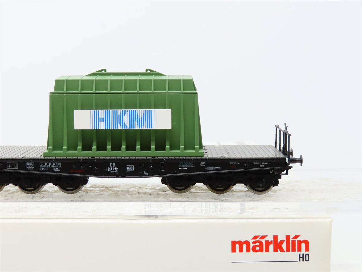 HO Scale Marklin 48668 DB German HKM Era II Heavy Duty Flat Car w/Thermal Hood