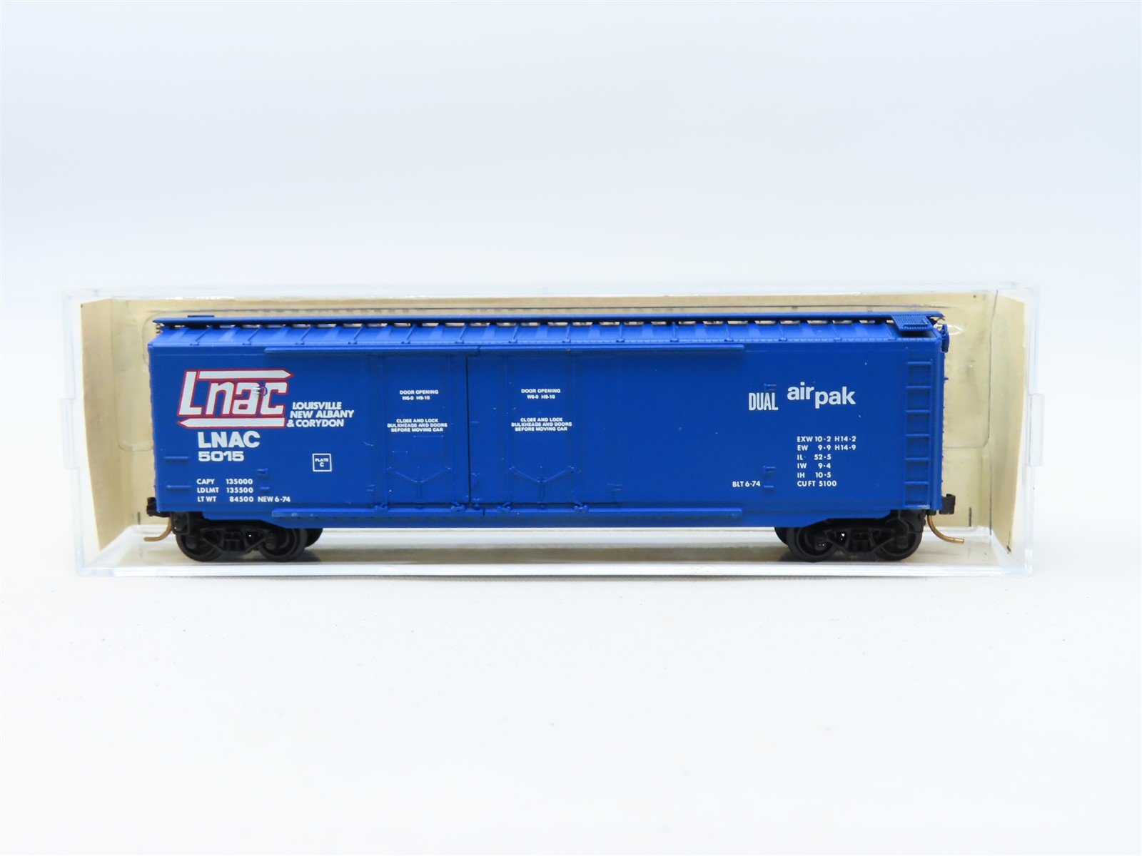 N Scale Kadee Micro-Trains MTL #36050 LNAC 50' Double Plug Door Box Car #5015