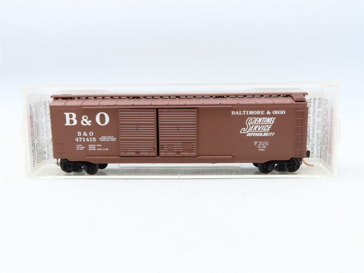 N Scale Micro-Trains MTL #34070 B&amp;O Sentinel Service 50&#39; Box Car #471415