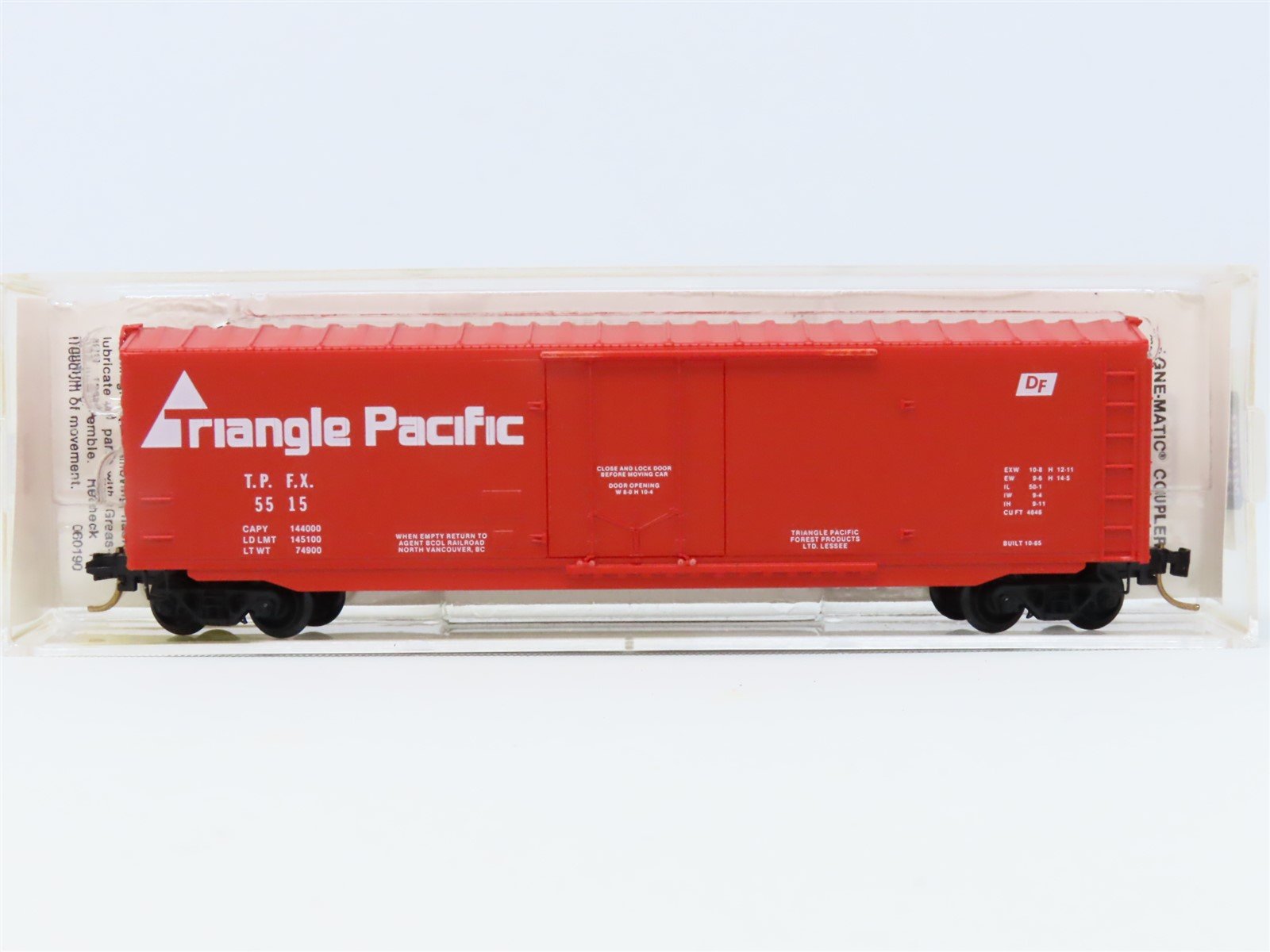 N Scale Micro-Trains MTL #38130 TPFX Triangle Pacific 50' Box Car #5515