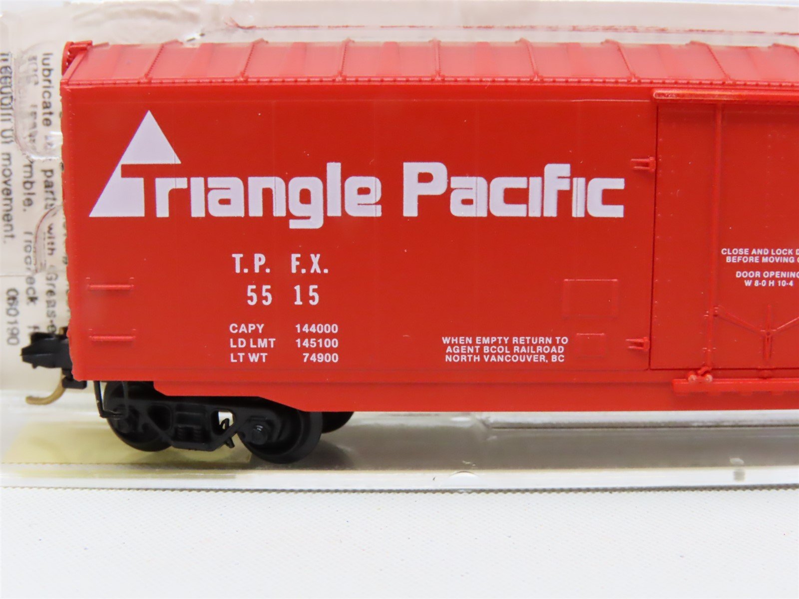 N Scale Micro-Trains MTL #38130 TPFX Triangle Pacific 50' Box Car #5515
