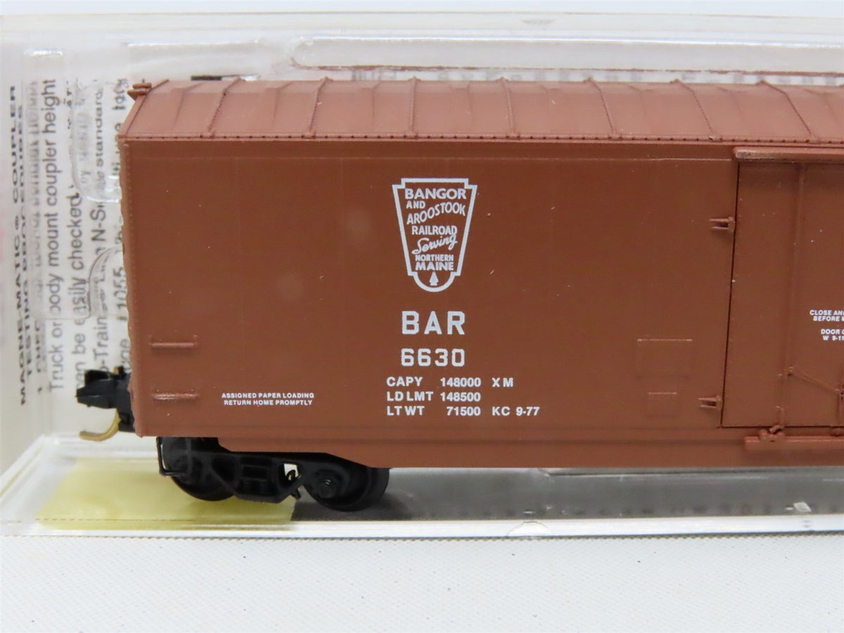 N Micro-Trains MTL #38140 BAR Bangor &amp; Aroostook 50&#39; Plug Door Box Car #6630