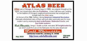 Z Scale FULL THROTTLE FTB9403-1 GARE Atlas Beer 34' Woodside Reefer Set #1