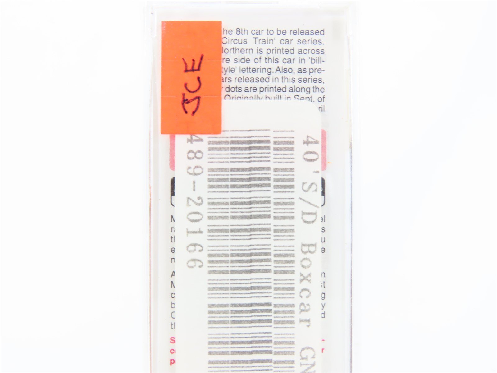 N Micro-Trains MTL #20166 GN Great Northern Circus Train 40' Box Car #19038