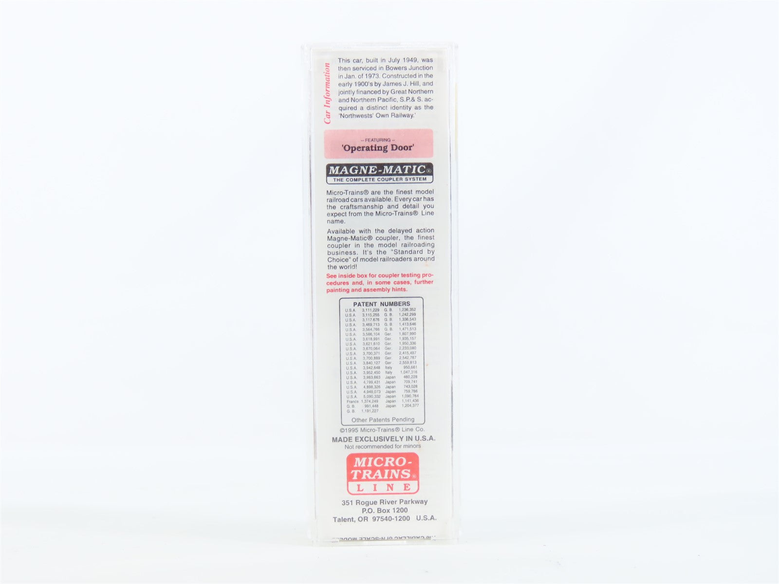 N Micro-Trains MTL #20246 SP&S Spokane Portland & Seattle 40' Box Car #13486