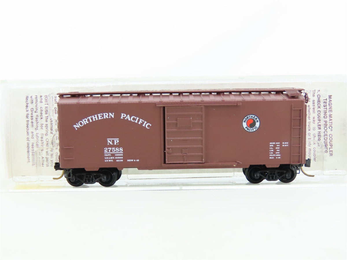 N Scale Kadee Micro-Trains MTL #20980 NP Northern Pacific 40&#39; Box Car #27588