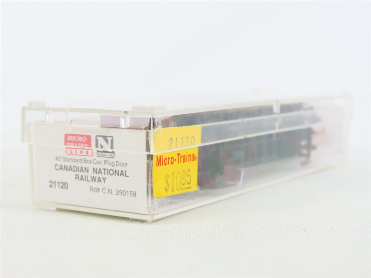 N Micro-Trains MTL #21120 CN Canadian National 40&#39; Plug Door Box Car #290159