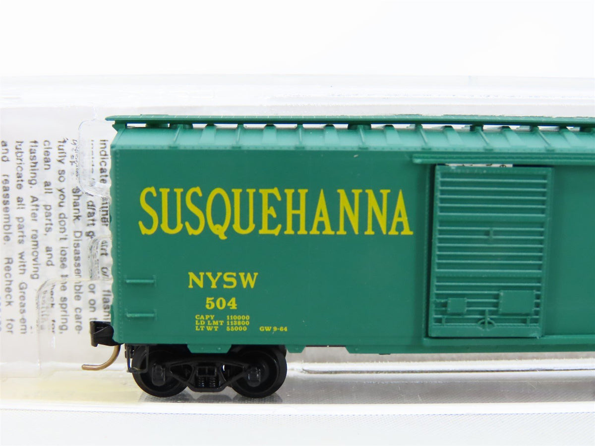 N Micro-Trains MTL #20670 NYSW Susquehanna &quot;Ship With Susie-Q&quot; 40&#39; Box Car #504