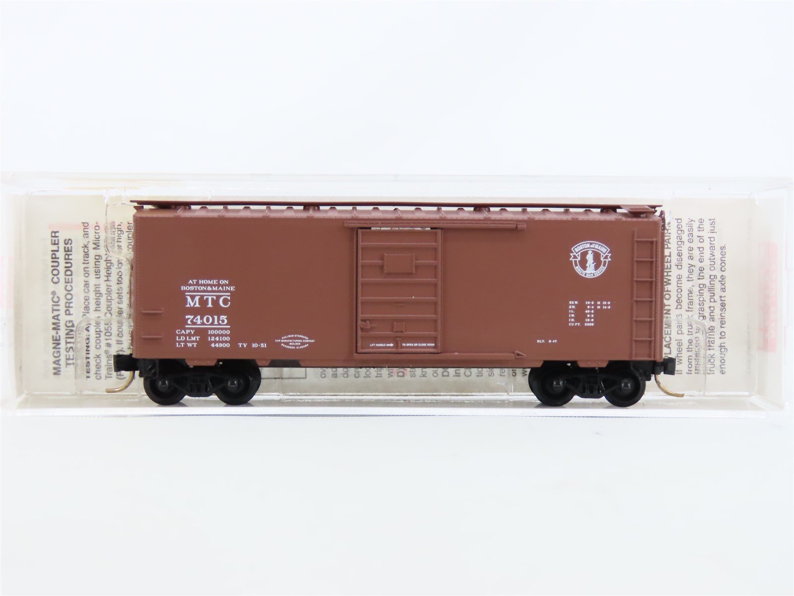 N Scale Micro-Trains MTL #20426 MTC "Minute Man Service"40' Box Car #74015