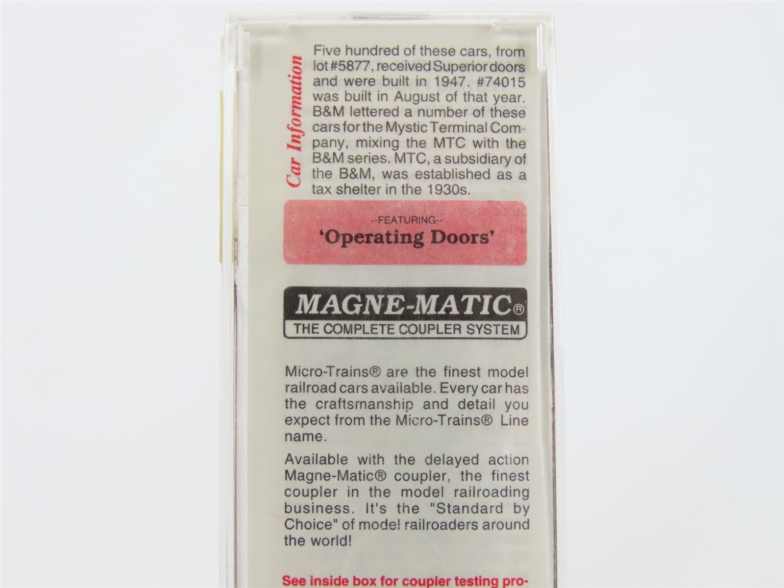 N Scale Micro-Trains MTL #20426 MTC 