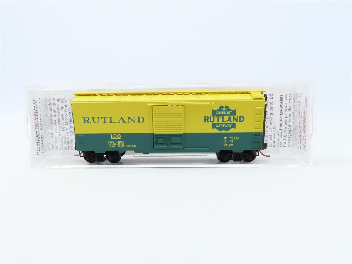 N Scale Micro-Trains MTL #20146 40&#39; RUT Rutland Single Door Box Car #100