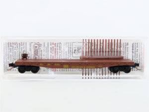 N Micro-Trains MTL 45210 D&H Delaware & Hudson Fishbelly Side Flat Car #16509