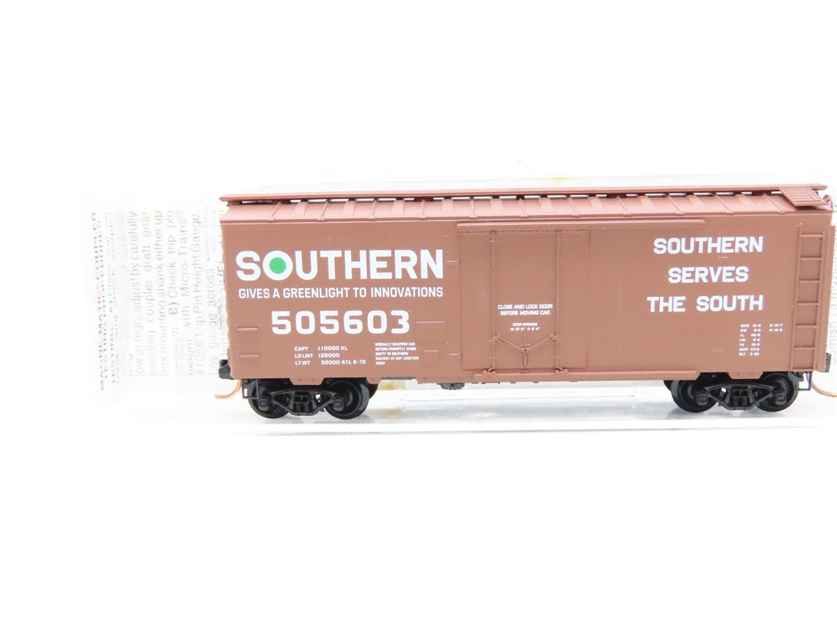 N Micro-Trains MTL #21100 SOU Southern Railway 40&#39; Plug Door Box Car #505603