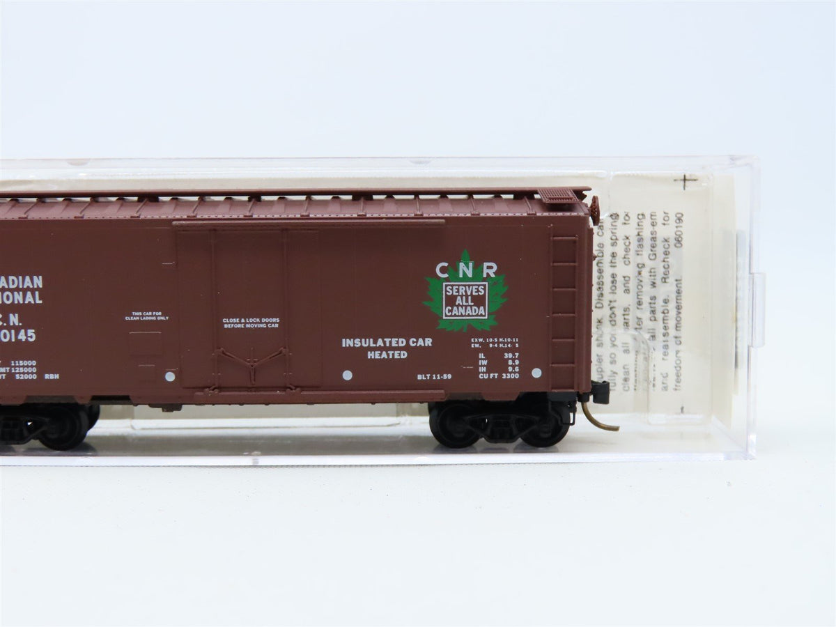 N Micro-Trains MTL #21120 CN Canadian National 40&#39; Plug Door Box Car #290145