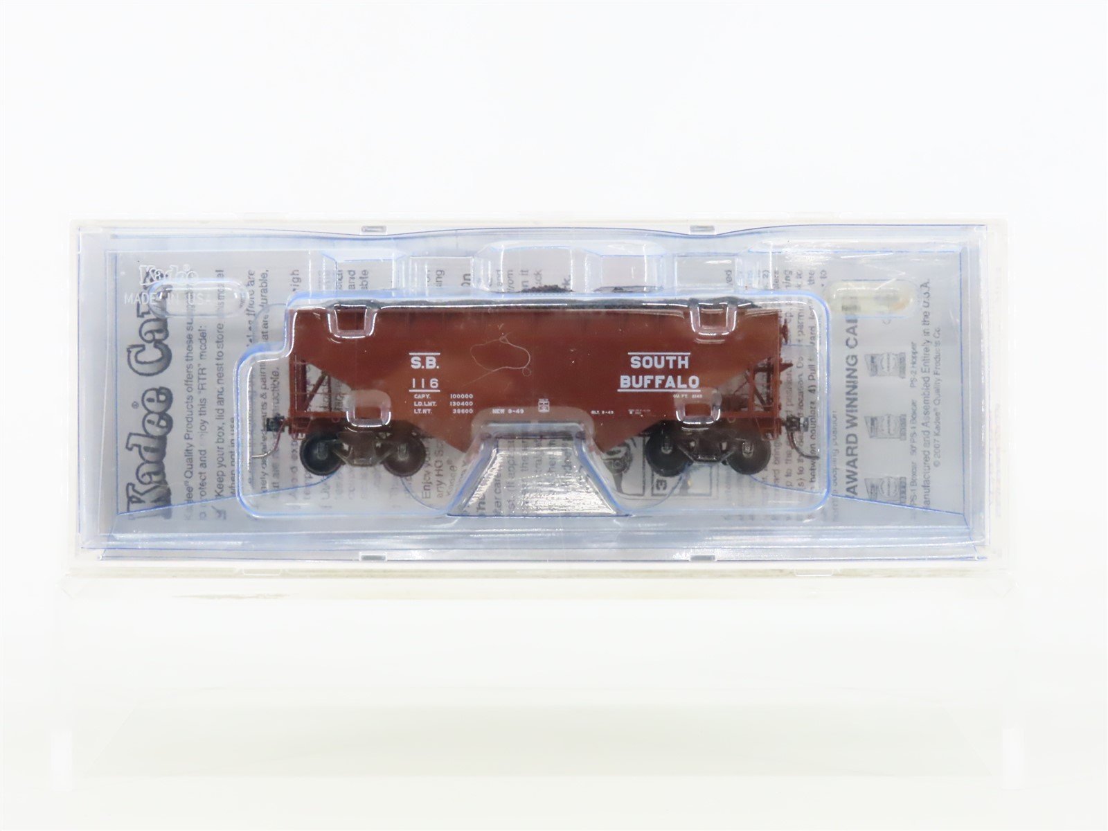 HO Kadee Cars #7024 SB South Buffalo 2-Bay Hopper w/ Coal Load #116 - SEALED