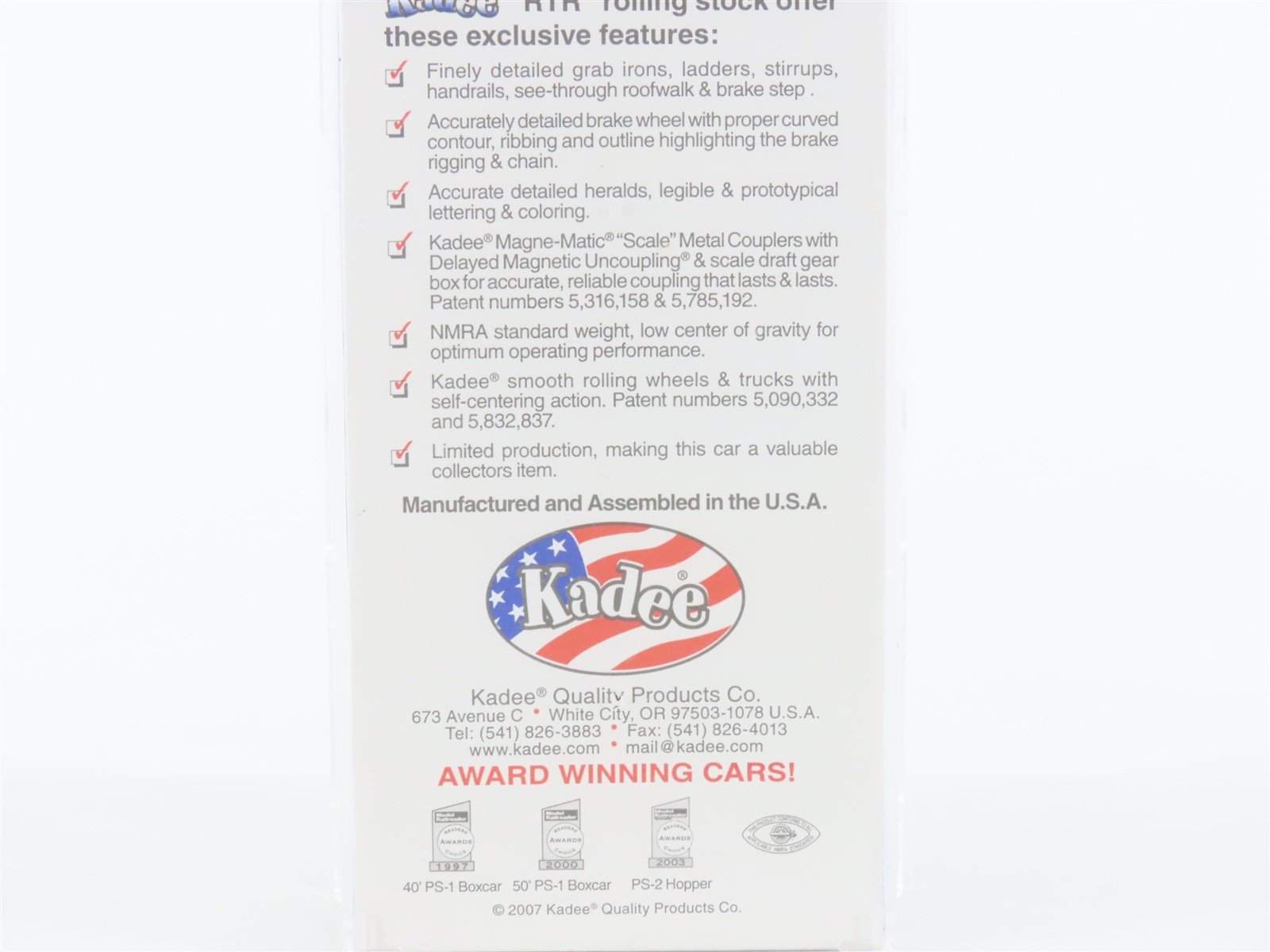 HO Kadee Cars #7024 SB South Buffalo 2-Bay Hopper w/ Coal Load #116 - SEALED