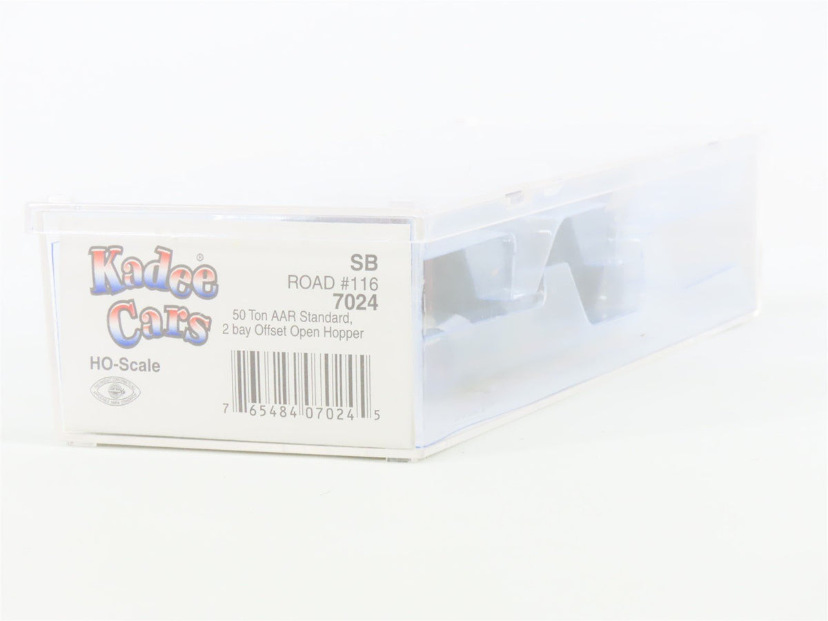HO Kadee Cars #7024 SB South Buffalo 2-Bay Hopper w/ Coal Load #116 - SEALED