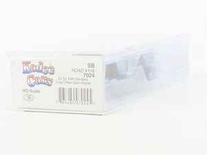 HO Kadee Cars #7024 SB South Buffalo 2-Bay Hopper w/ Coal Load #116 - SEALED