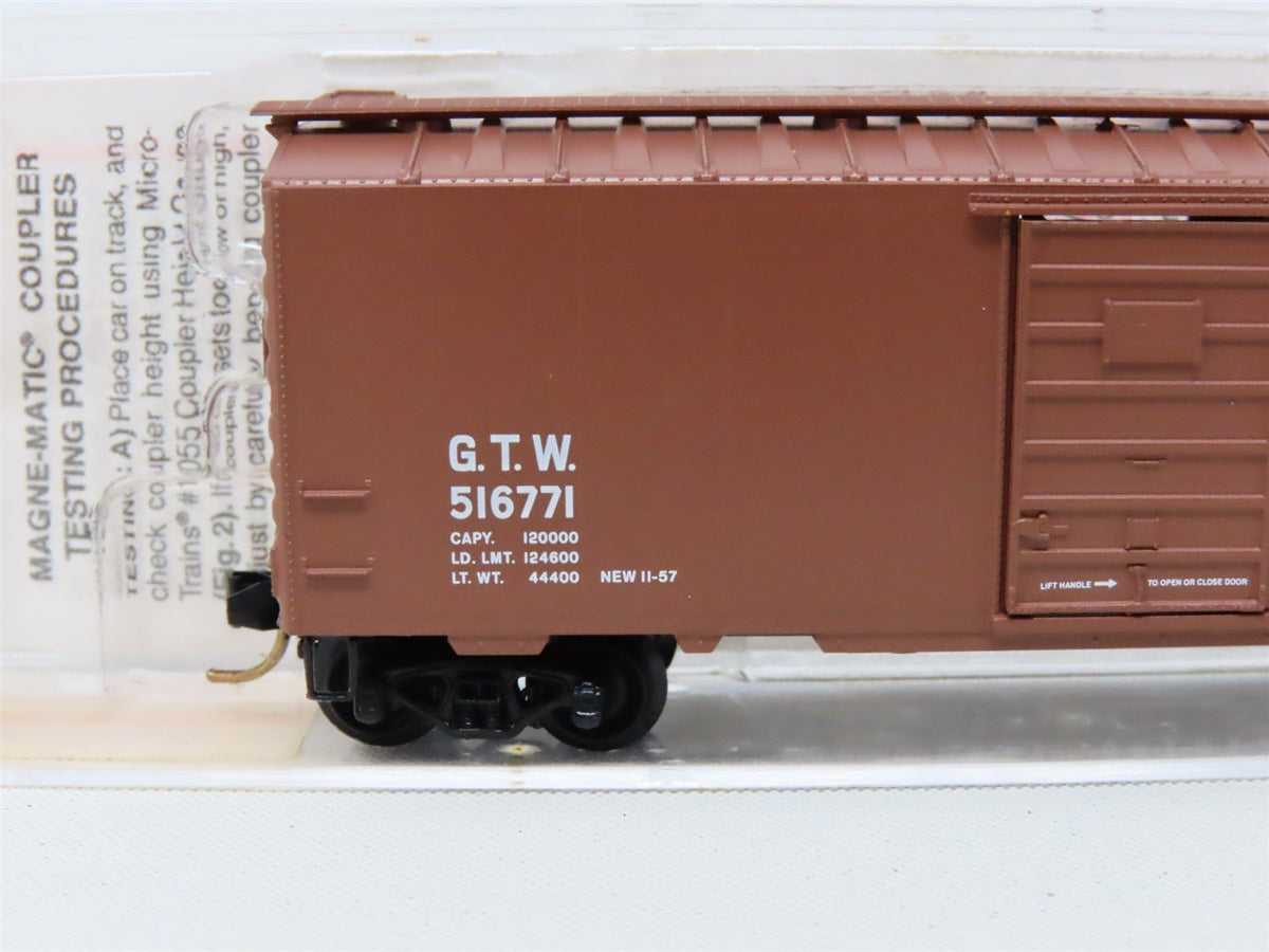 N Scale Micro-Trains MTL #20010 GTW Grand Trunk Western 40&#39; Box Car #516771