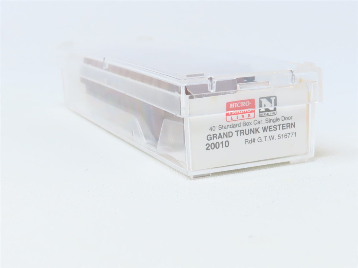 N Scale Micro-Trains MTL #20010 GTW Grand Trunk Western 40&#39; Box Car #516771