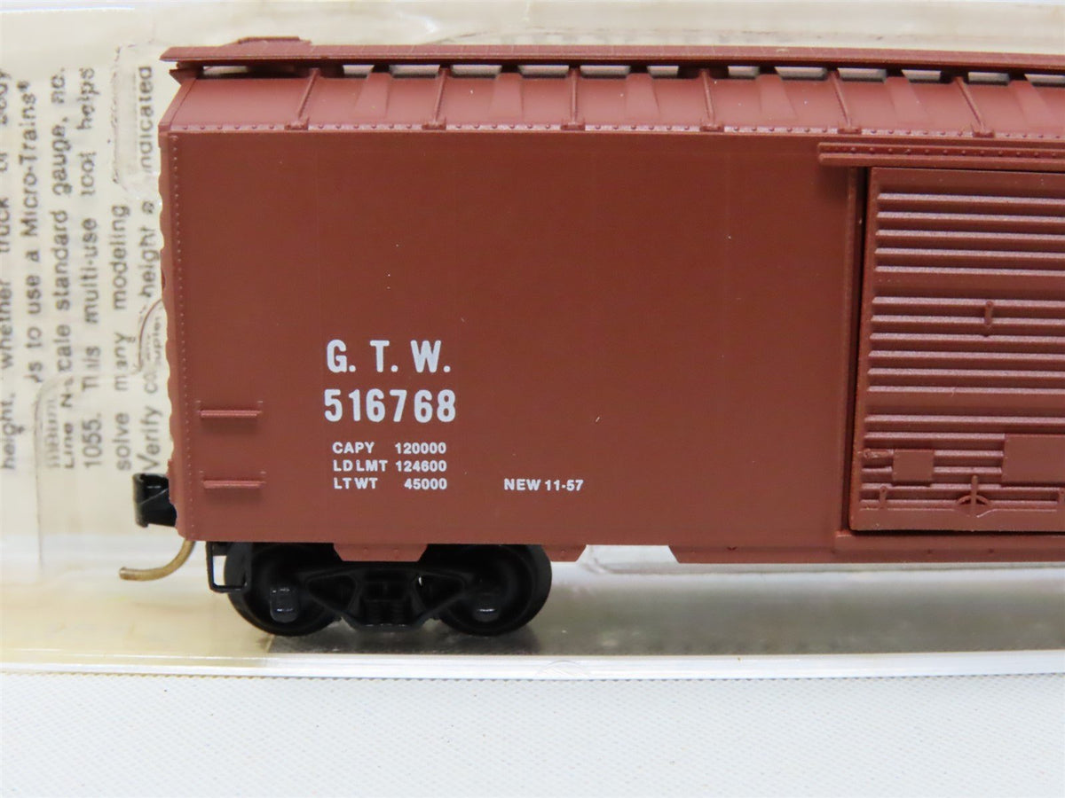 N Micro-Trains MTL #20010 GTW Grand Trunk Western 40&#39; Single Door Box Car 516768