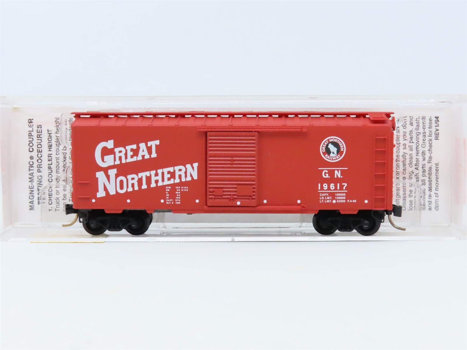 N Micro-Trains MTL #20186 GN Great Northern "Circus Train" 40' Box Car #19617