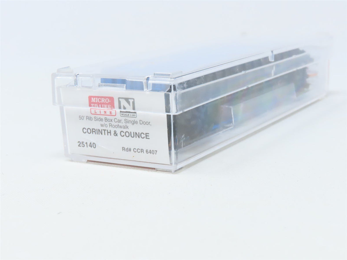 N Scale Micro-Trains MTL 25140 CCR Corinth &amp; Counce 50&#39; Steel Box Car #6407