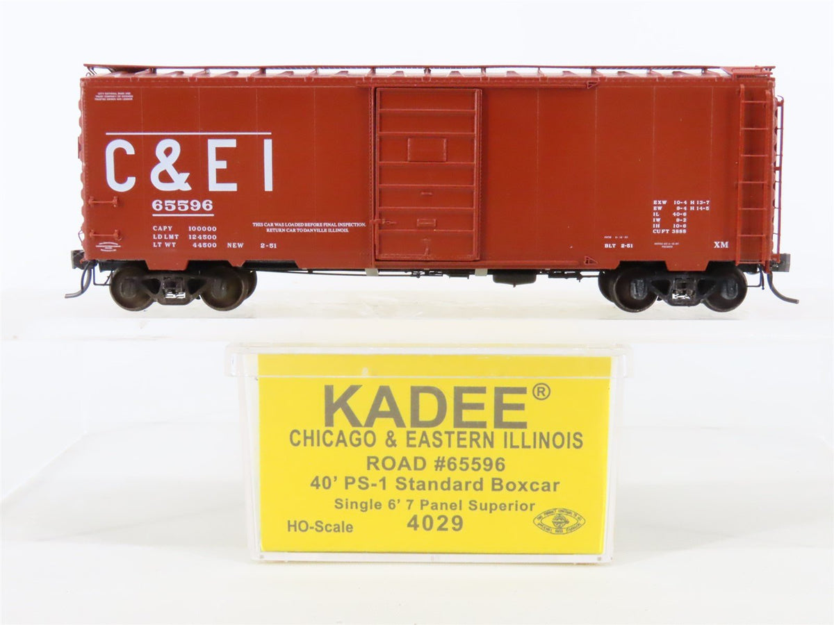 HO Kadee #4029 C&amp;EI Chicago &amp; Eastern Illinois 40&#39; Single Door Box Car #65596