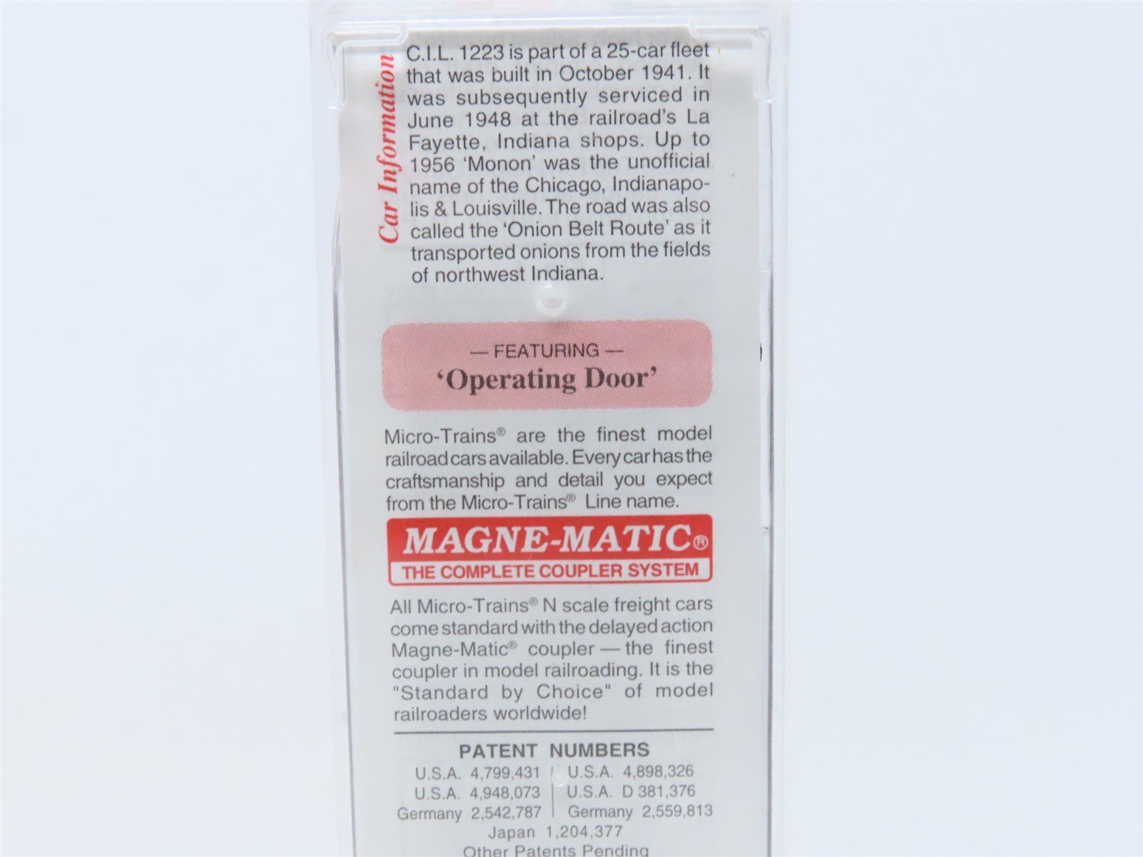 N Micro-Trains MTL #20576 CIL Monon 