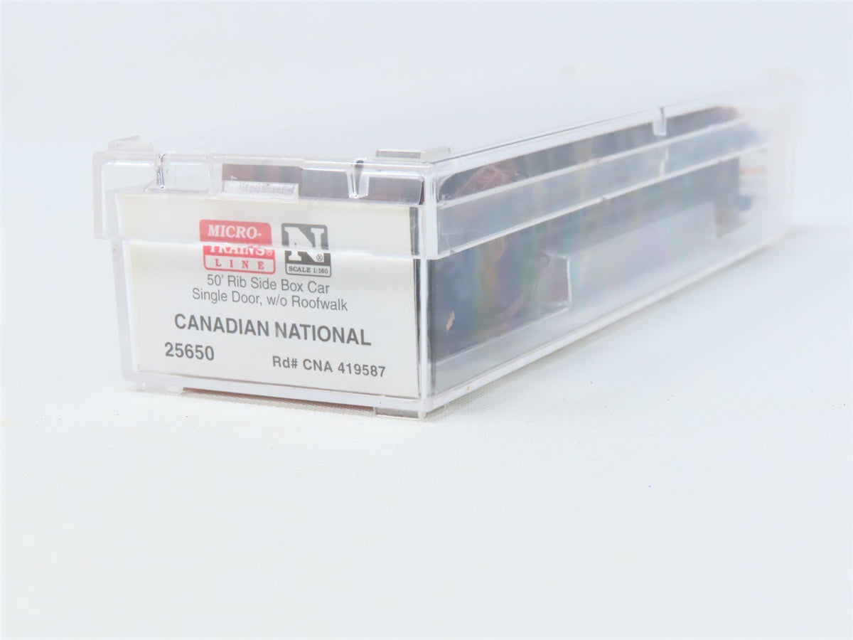 N Micro-Trains MTL #25650 CNA CN Canadian National 50&#39; Box Car #419587