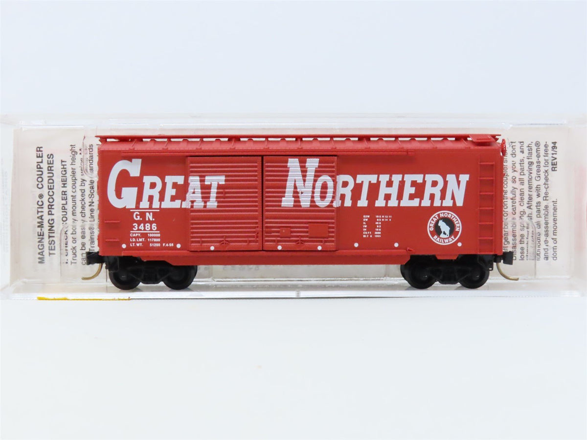 N Micro-Trains MTL #23220 GN Great Northern &quot;Circus Train&quot; 40&#39; Box Car #3486