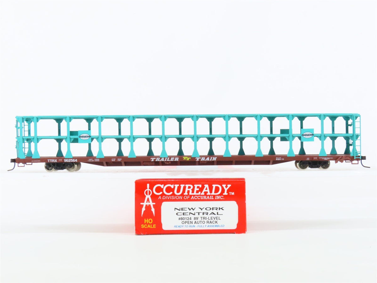 HO Accuready #80124 TTRX NYC New York Central 89&#39; Tri-Level Auto Rack #962564