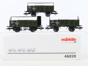 HO Marklin 46020 K.Bay.Sts.B. Royal Bavarian Medium-Side Gondolas 3-Car Set