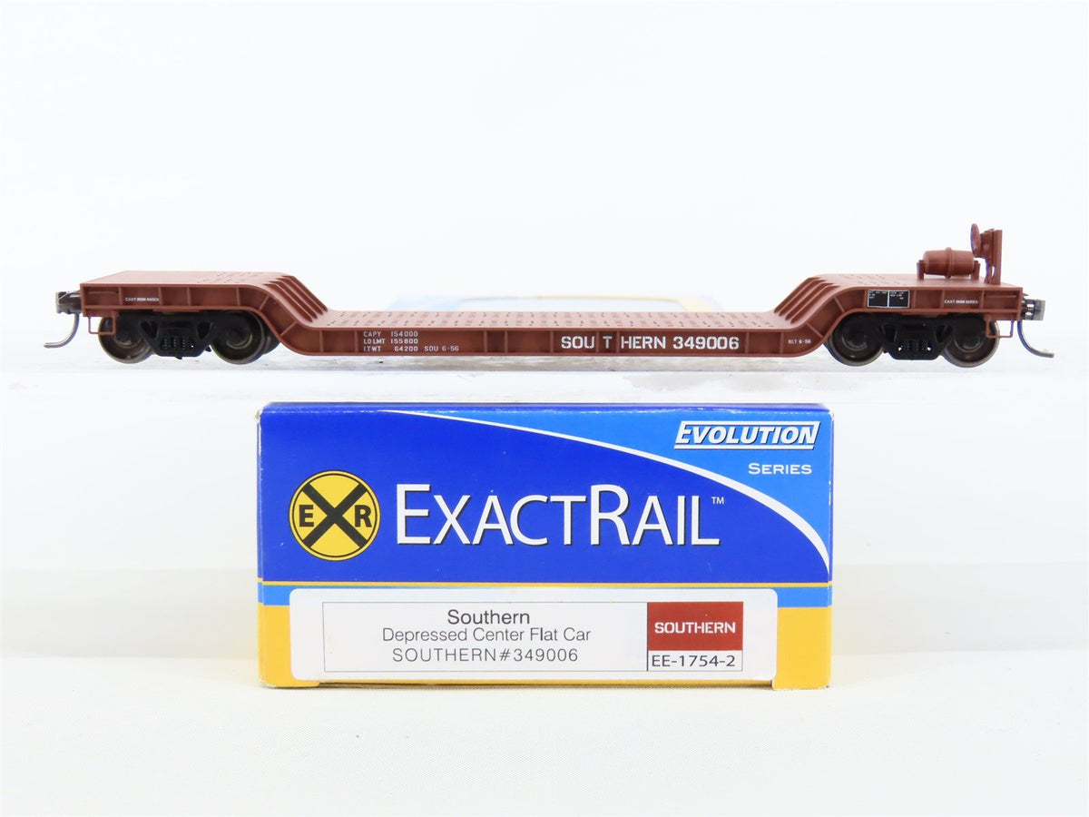 HO Scale ExactRail Evolution Series #EE-1754-2 SOU Southern Flat Car #349006