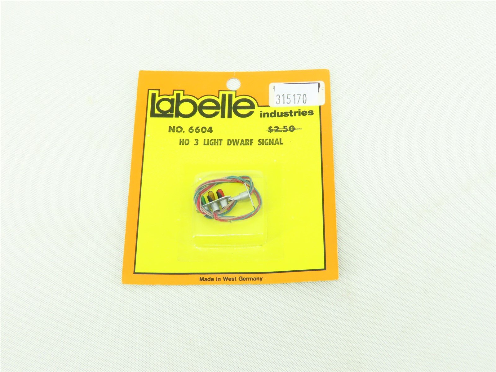 HO 1/87 Scale Labelle Industries 6604 3 Light Dwarf Signal w/ Wiring Leads