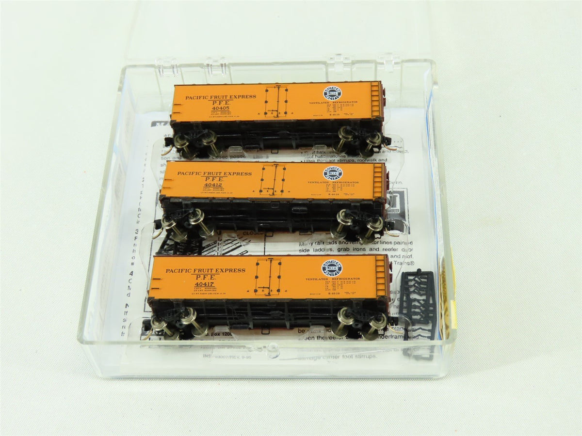 N Scale Micro-Trains MTL 59012 FGE Fruit Growers Express 40&#39; Ice Reefer 3-Pack