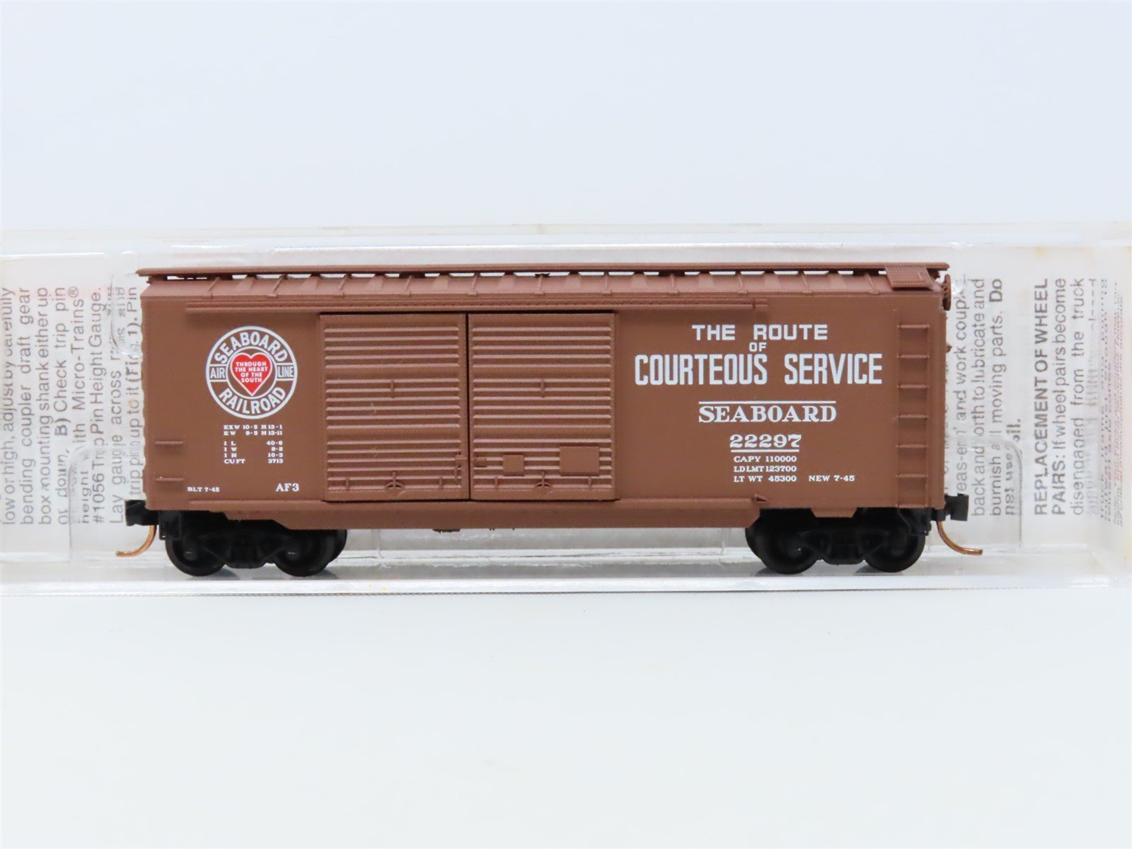 N Micro-Trains MTL 23050 SEA "The Route Of Courteous Service" 40' Box Car #22297