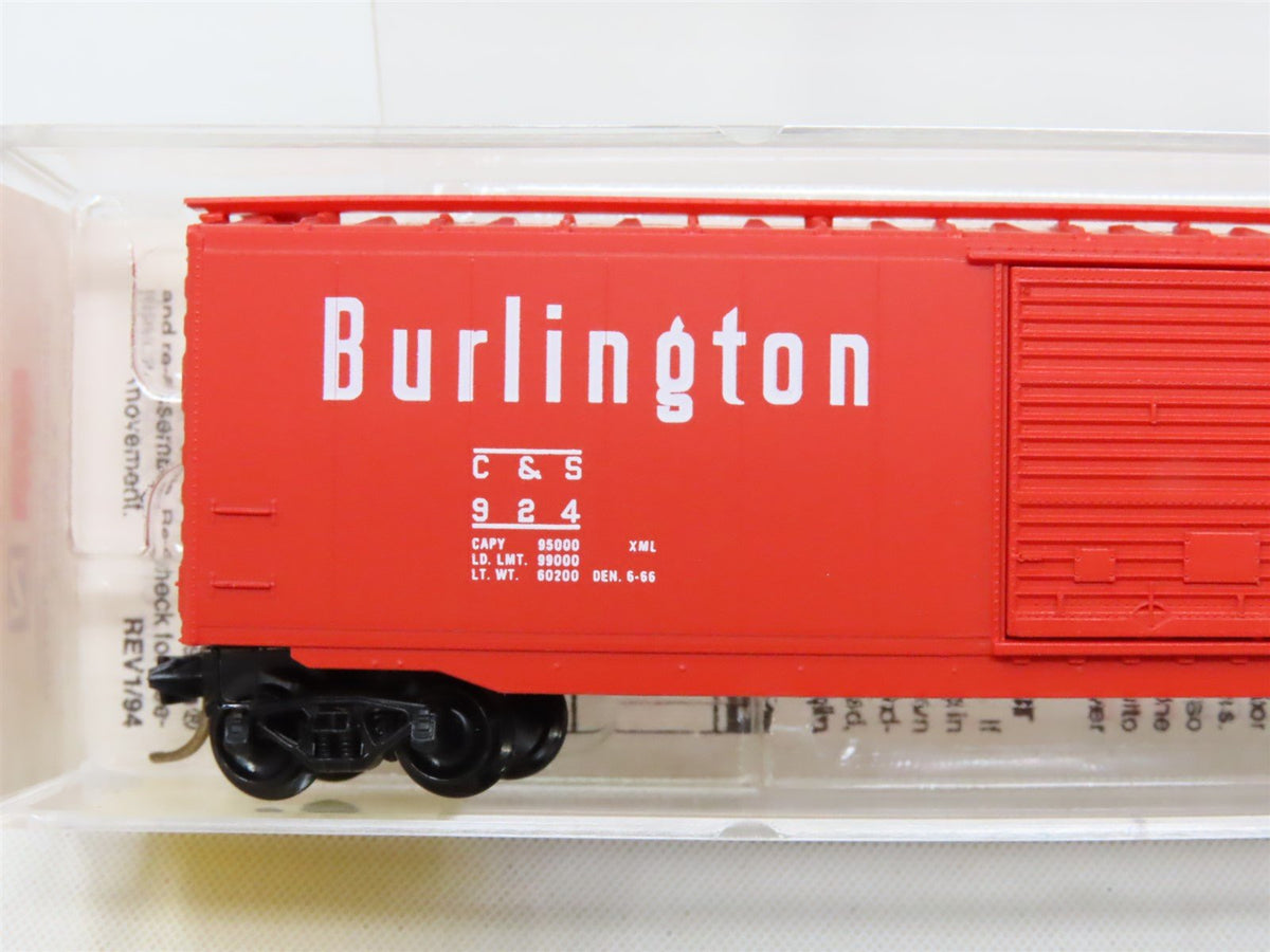 N Scale Micro-Trains MTL 31260 C&amp;S Burlington Route 50&#39; Single Door Box Car #924