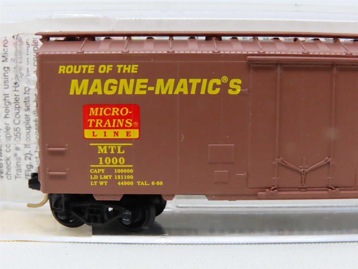 N Scale Micro-Trains MTL #21220 MTL Route Of The Magne-Matics 40&#39; Box Car #1000