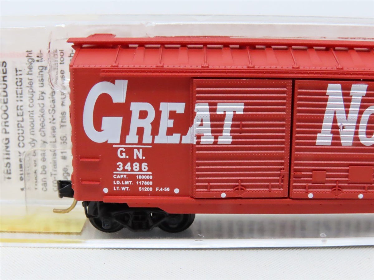 N Scale Micro-Trains MTL #23220 GN Great Northern Circus Train 40&#39; Box Car #3486