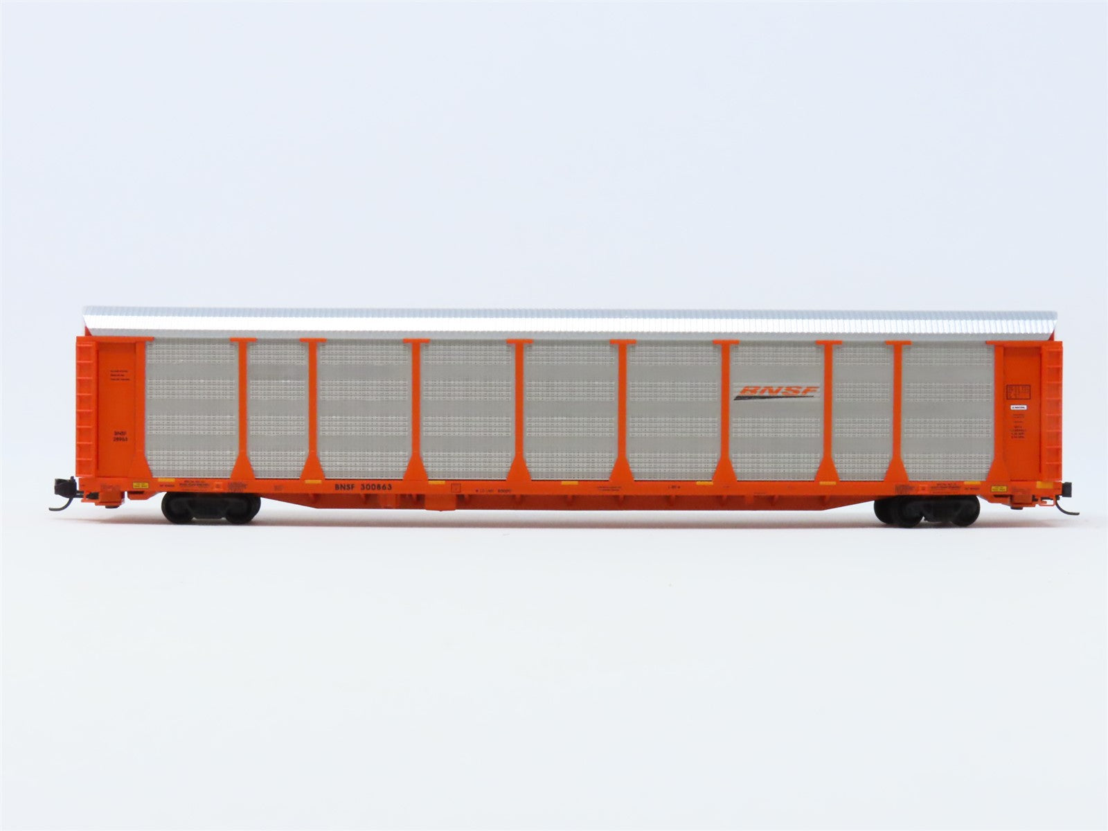 N Scale Micro-Trains MTL BNSF Orange 89' Tri-Level Enclosed Autorack #300863