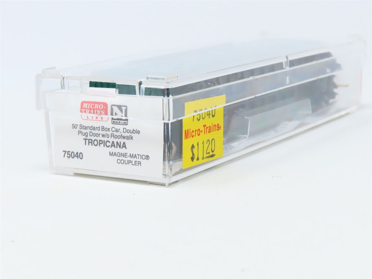 N Scale Micro-Trains MTL #75040 USLX Tropicana 50&#39; Plug Door Box Car #13085