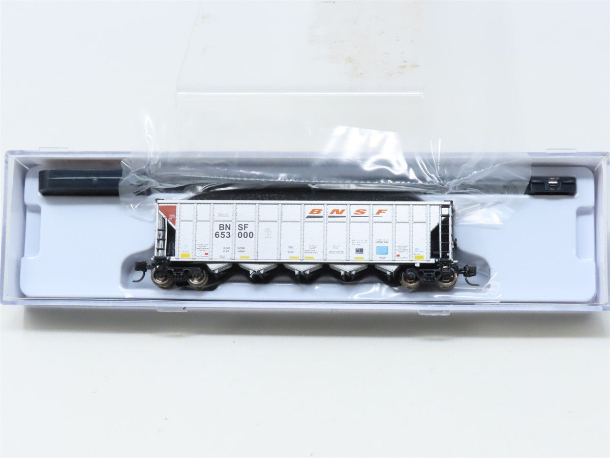 N Rapido 538002A BNSF &quot;Wedge&quot; AutoFlood III 5-Bay Coal Hopper #653000 w/Load